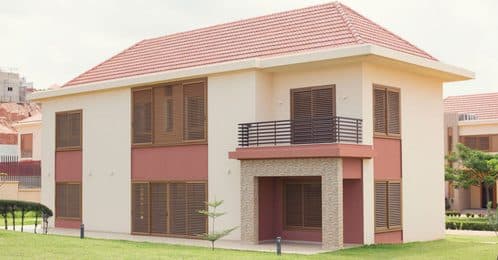 Terracotta and ivory facade