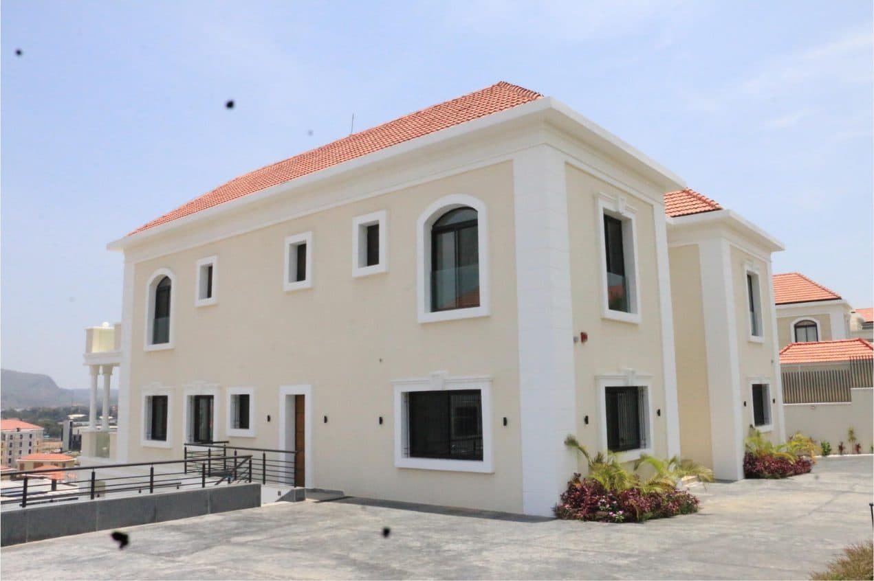 Cream villa elevation